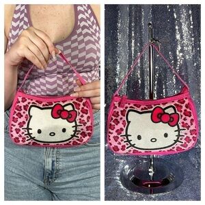 Hello Kitty Sanrio 2014 pink leopard print mini bag purse FAB Starpoint